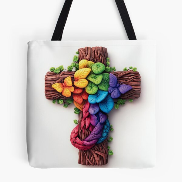 Artikelvorschau, Blossoms of Faith: The Living Cross - Apparel/Accessories/Decor/Art entworfen und verkauft von CelestialThread.