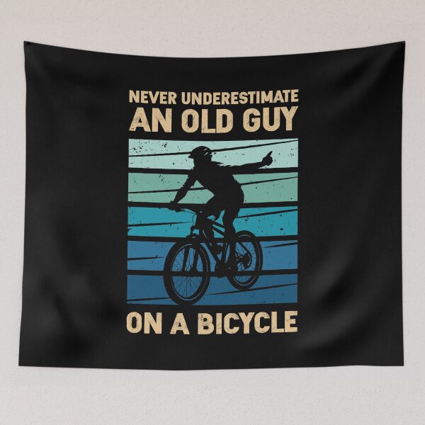 Item preview, Never Underestimate An Old Guy On A Bicycle designed and sold by mybegoniatee.