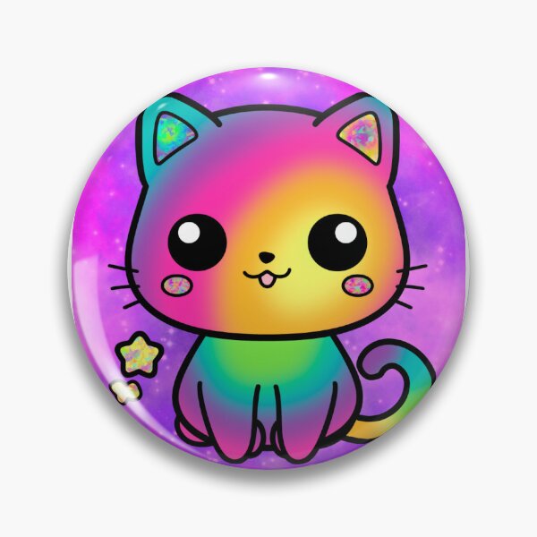 Item preview, Kawaii Rainbow Kitty cat designed and sold by wewatchthemoon.