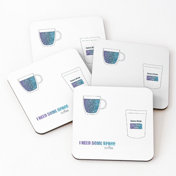 Item preview, Galaxy Space Brew Coffee Illustration Set designed and sold by TheEclecticKat.