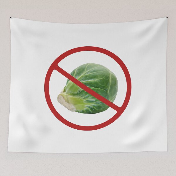 Item preview, Prohibited Brussel Sprout, Red, Green, White Signage designed and sold by AASparksDesigns.