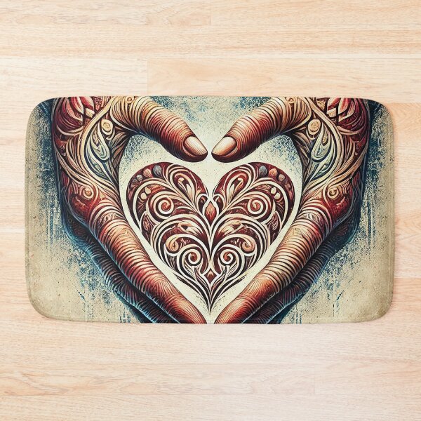 Item preview, Ornate Hands Forming a Heart – Symbolic Artistic Illustration designed and sold by Gold Turtle  Lina.