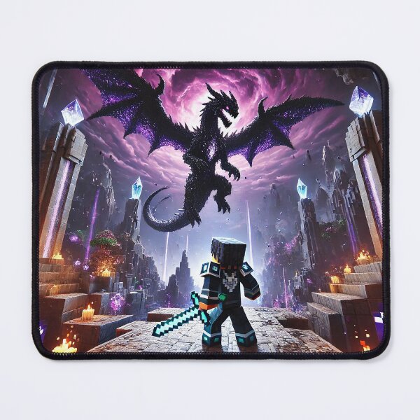 Item preview, Epic Monster Quest Dragon Battle – Pixel Warrior vs Ender Beast designed and sold by pixelpopplanet.