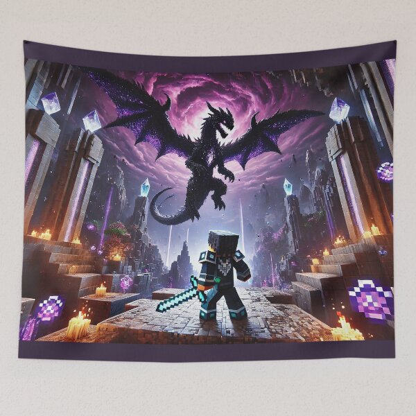 Item preview, Epic Monster Quest Dragon Battle – Pixel Warrior vs Ender Beast designed and sold by pixelpopplanet.