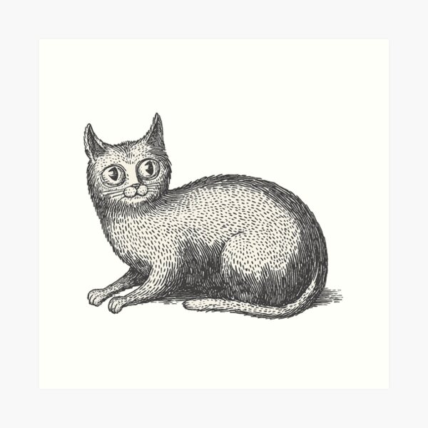 Item preview, Wide Eyed Cat designed and sold by mirror circus.
