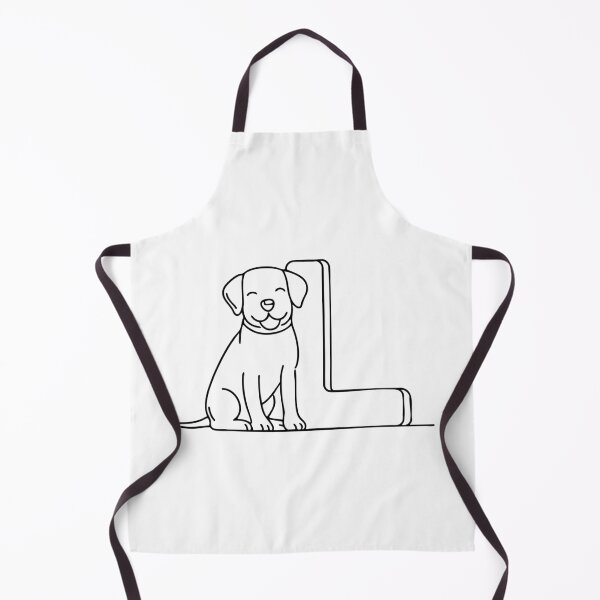 Item preview, An Illustration of a Labrador beside the Letter L designed and sold by rasagamastore.