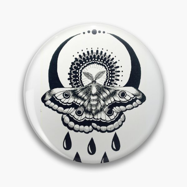 Item preview, Black and White Ink Moth Illustration designed and sold by RubeneLido.