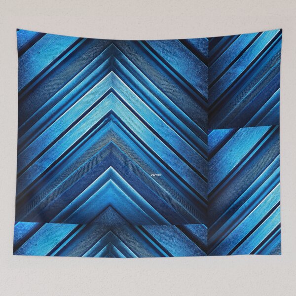 Item preview, Zigzag Rhythm, Bold Lines on Electric Blue - dePace' designed and sold by mrpropcake.
