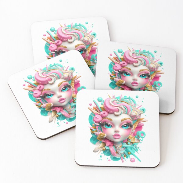 Item preview, Pop Art Doll – Futuristic Bubblegum Aesthetic designed and sold by lylange.