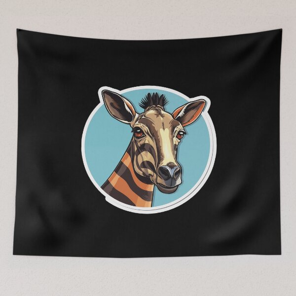 Item preview, Okapi Head Rare Animal Motif designed and sold by titanosdesign.