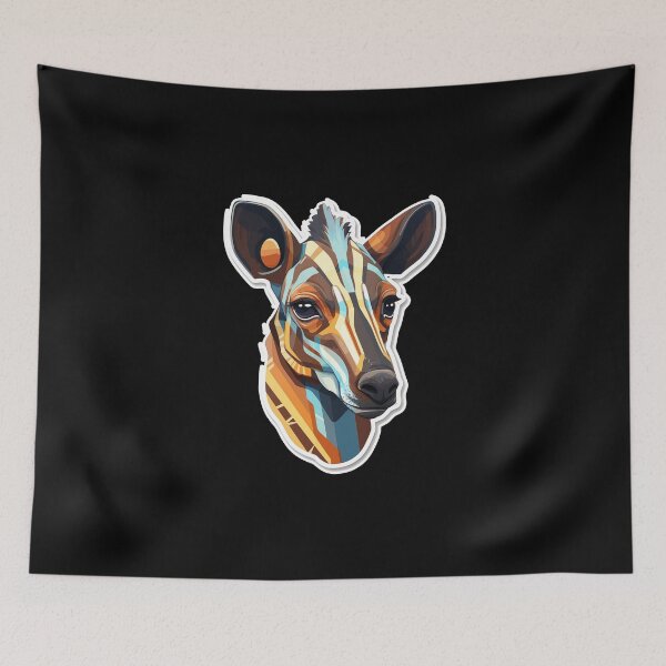 Item preview, Okapi Head Rare Animal Motif designed and sold by titanosdesign.