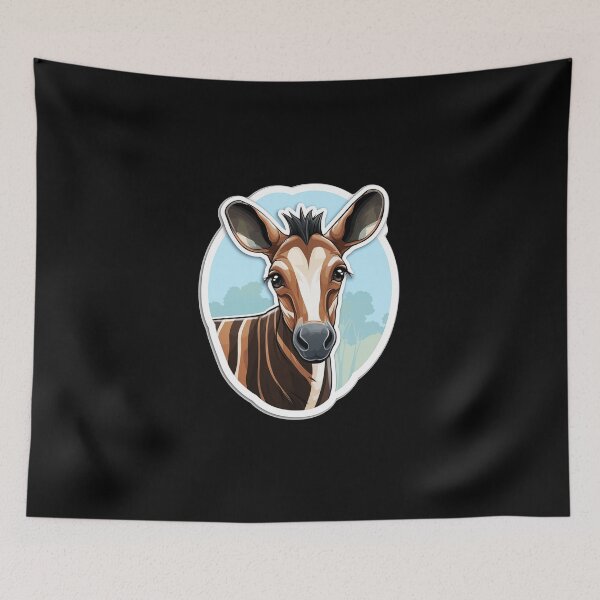 Item preview, Okapi Head Rare Animal Motif designed and sold by titanosdesign.