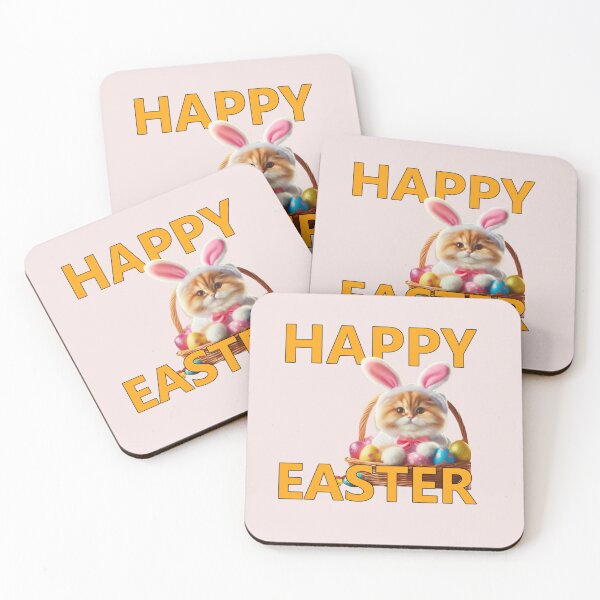 Item preview, Cat, bunny ears, bow tie, Easter, eggs, basket, festive, greeting designed and sold by hardingcarl2.