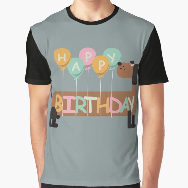 Item preview, Happy Birthday greeting card with Dachshund Dog and Balloons designed and sold by AlginaPugachova.