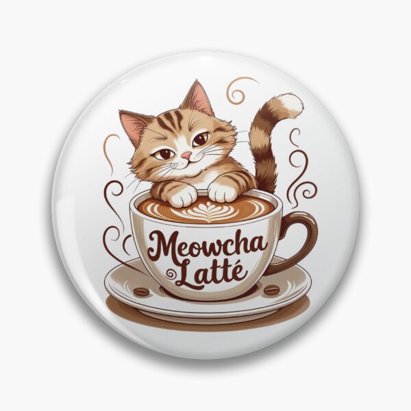 Item preview, Meowcha Latte – Cozy Cat & Coffee Art Design designed and sold by bannzy.