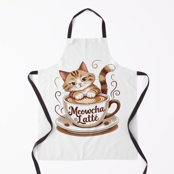 Item preview, Meowcha Latte – Cozy Cat & Coffee Art Design designed and sold by bannzy.