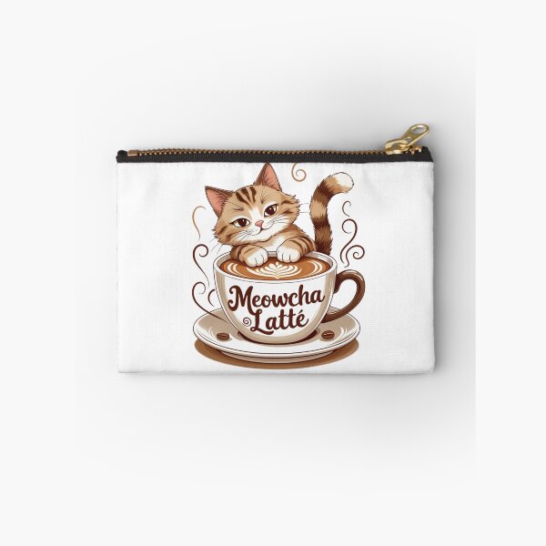 Item preview, Meowcha Latte – Cozy Cat & Coffee Art Design designed and sold by bannzy.