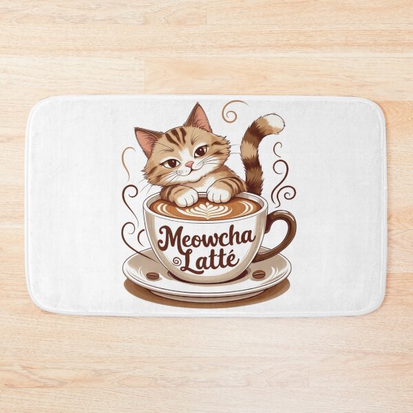 Item preview, Meowcha Latte – Cozy Cat & Coffee Art Design designed and sold by bannzy.