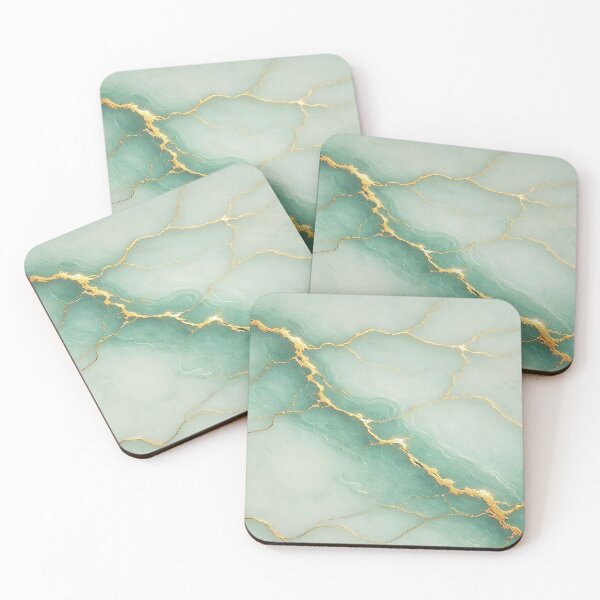Item preview, Golden Vein Pierces the Emerald Green Marble  designed and sold by Stageless Designs.