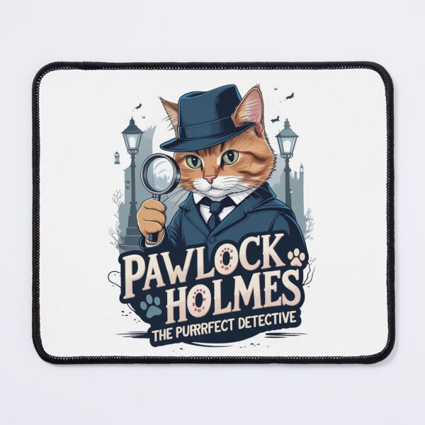 Item preview, Pawlock Holmes – The Purrfect Detective | Funny Cat Lover Design designed and sold by bannzy.