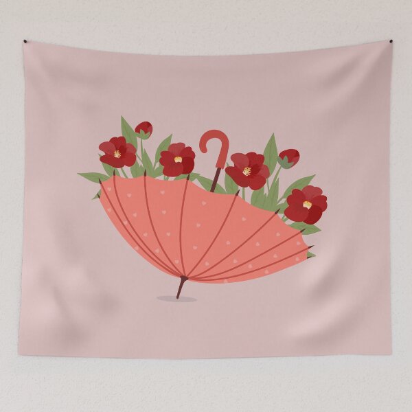 Item preview, Umbrella pattern Heart Love with Flowers designed and sold by AlginaPugachova.
