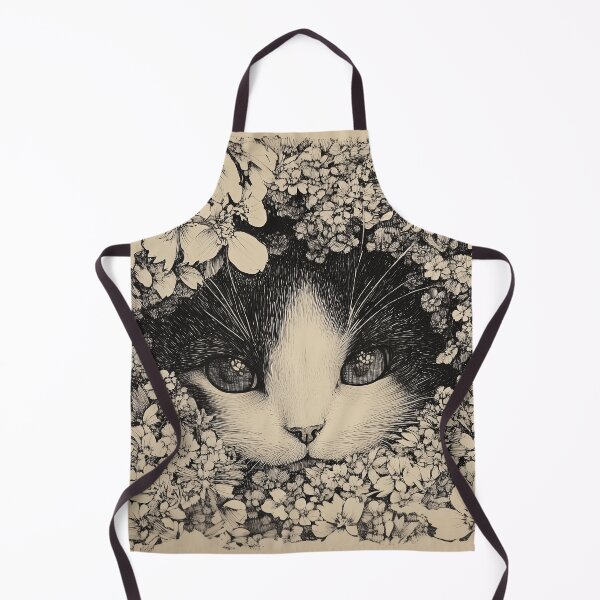 Item preview, Inky Cat in the Garden designed and sold by wyntera.