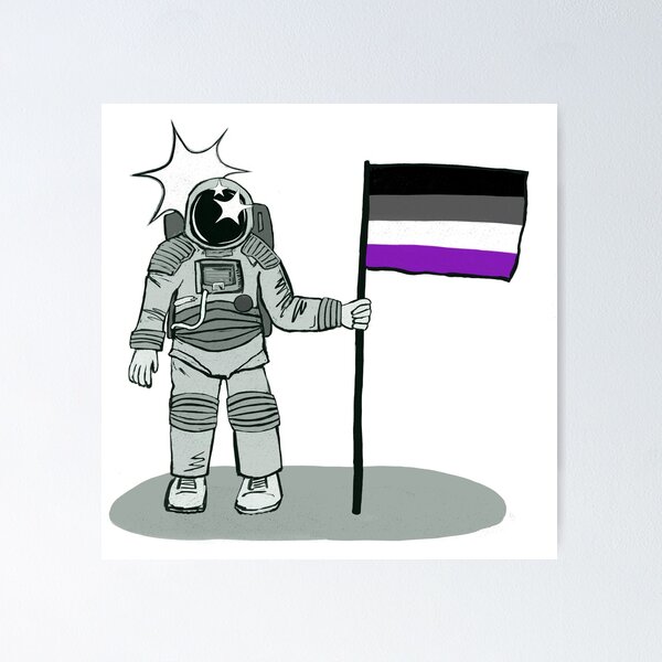 Item preview, Astronauta del Orgullo Asexual designed and sold by CarolinCreates.
