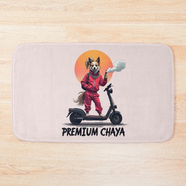 Item preview, Premium Chaya Talahündin: funny dog design with e-scooter Talahina and vape designed and sold by RetroTraveller.