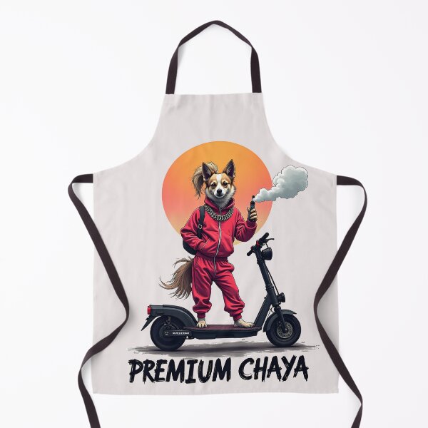 Item preview, Premium Chaya Talahündin: funny dog design with e-scooter Talahina and vape designed and sold by RetroTraveller.