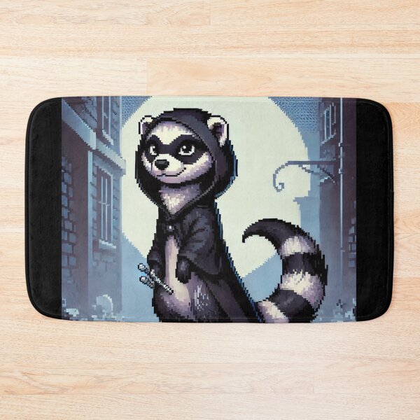Item preview, Nyxwhisker the Rogue Ferret – Pixel Pets RPG Series designed and sold by KMChronicles.