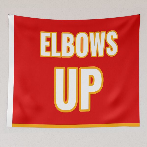 Item preview, Elbows Up Red and Yellow Hockey Colours designed and sold by BackgroundPixel.