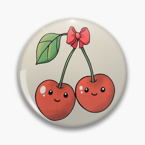 Item preview, Cherry Delight: A Retro Fruit Art Design, Smiling Cherries designed and sold by OrenjiArtShop.