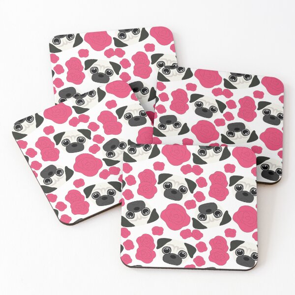 Item preview, Pugs and Roses (Pattern Print) designed and sold by MoePark.