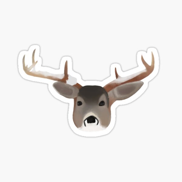 Item preview, Reindeer sticker  designed and sold by Lunnnaverse.