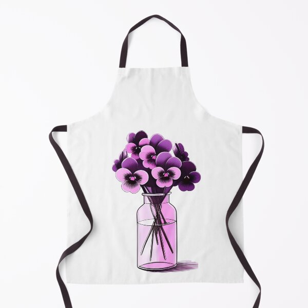 Item preview, Purple Violets in a Glass Vase designed and sold by EsenciaZen.