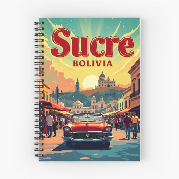 Item preview, Digital Retro Pop Art Poster of Sucre, Bolivia | Vibrant Cityscape Art | Colorful Bolivian Culture designed and sold by PaintedPixels01.