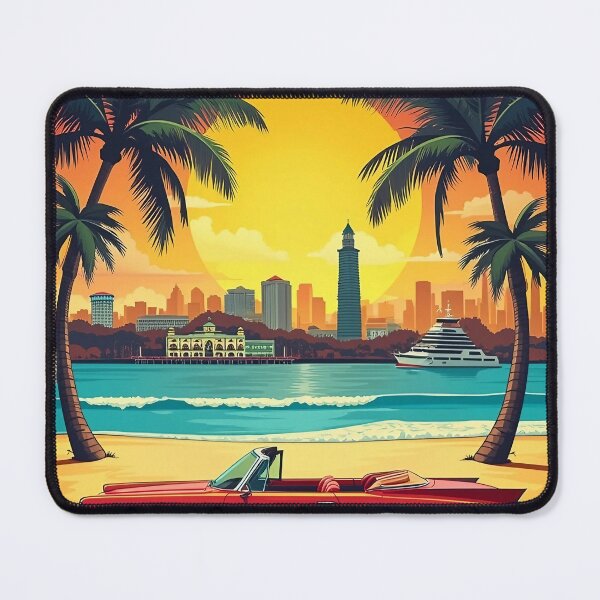 Item preview, Digital Retro Pop Art Poster of Suva | Vibrant Fiji Cityscape | Island-Inspired Art designed and sold by PaintedPixels01.