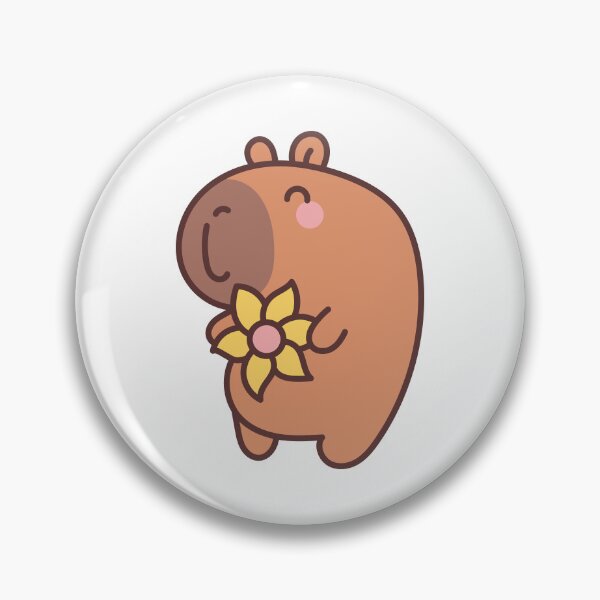 Item preview, Flowery Capybara: Kawaii Capybara Design with Flower for a Touch of Cuteness designed and sold by Polarisofficial.