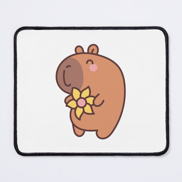 Item preview, Flowery Capybara: Kawaii Capybara Design with Flower for a Touch of Cuteness designed and sold by Polarisofficial.