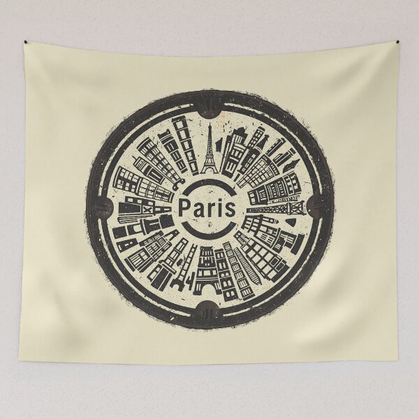 Item preview, Paris - Round manhole cover designed and sold by GraffitiLab.
