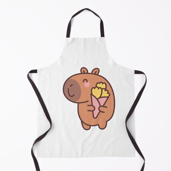 Item preview, Capybara with Bouquet: Kawaii Capybara with Bouquet of Flowers Design for a Touch of Cuteness designed and sold by Polarisofficial.