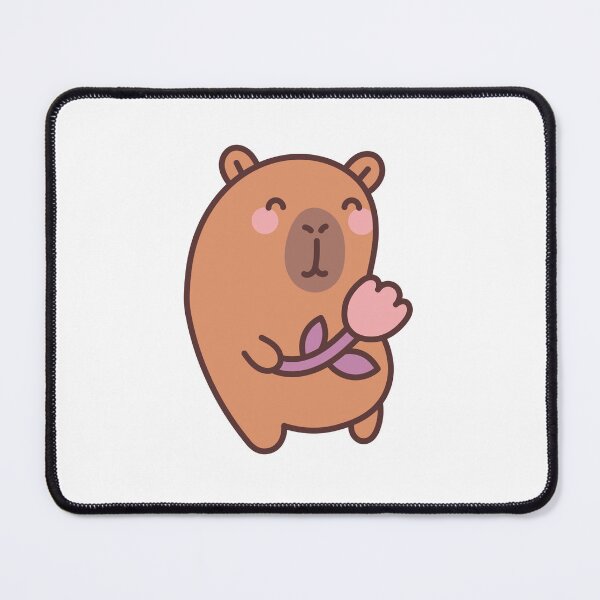 Item preview, Capybara Tulip: Kawaii Capybara Design with Tulip for a Touch of Cuteness designed and sold by Polarisofficial.