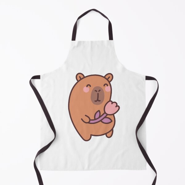 Item preview, Capybara Tulip: Kawaii Capybara Design with Tulip for a Touch of Cuteness designed and sold by Polarisofficial.