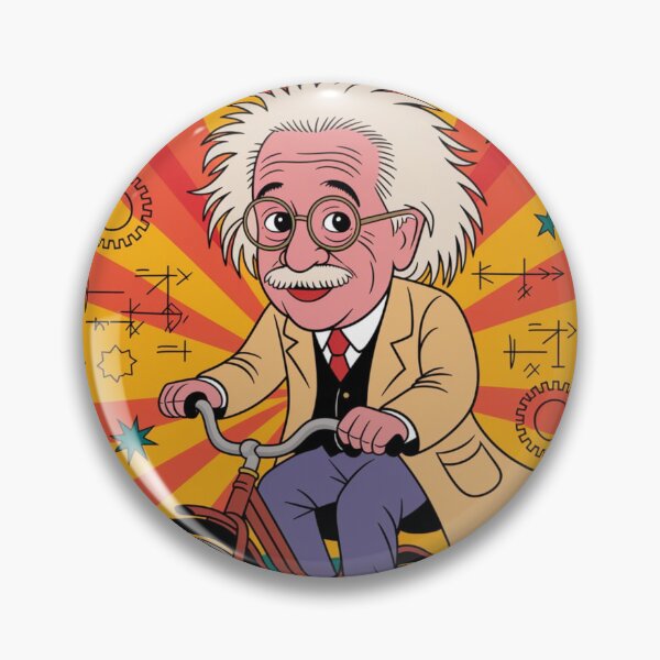 Item preview, albert einstein on bike designed and sold by martin max.