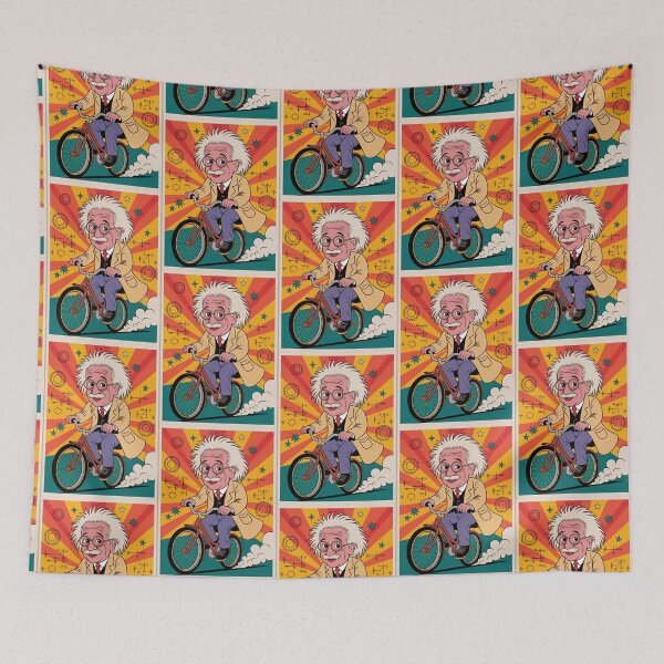 Item preview, albert einstein on bike designed and sold by martin max.