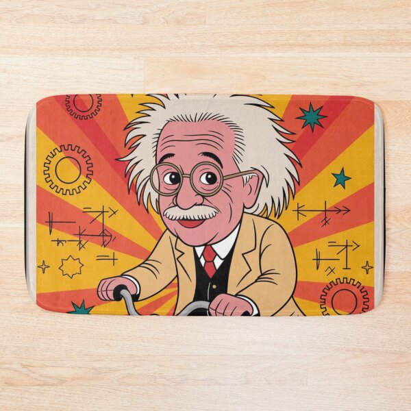 Item preview, albert einstein on bike designed and sold by martin max.