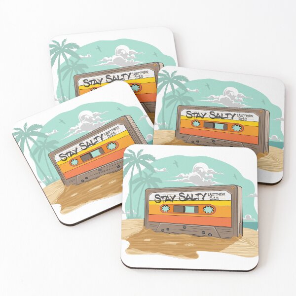 Item preview, Cassette Tape Retro 80’s on the Stay Salty Matthew 5:13 Christian Inspirational  designed and sold by SaltCreatives.