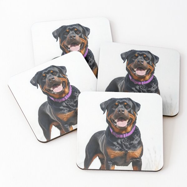 Item preview, Rottweiler feliz designed and sold by MountAshDesigns.
