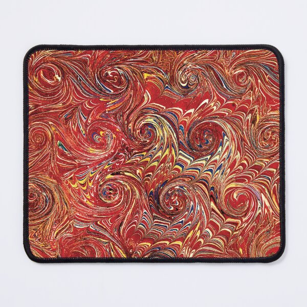 Item preview, Maroon blue yellow 19 c. French curl marble pattern designed and sold by 2ndBloom.