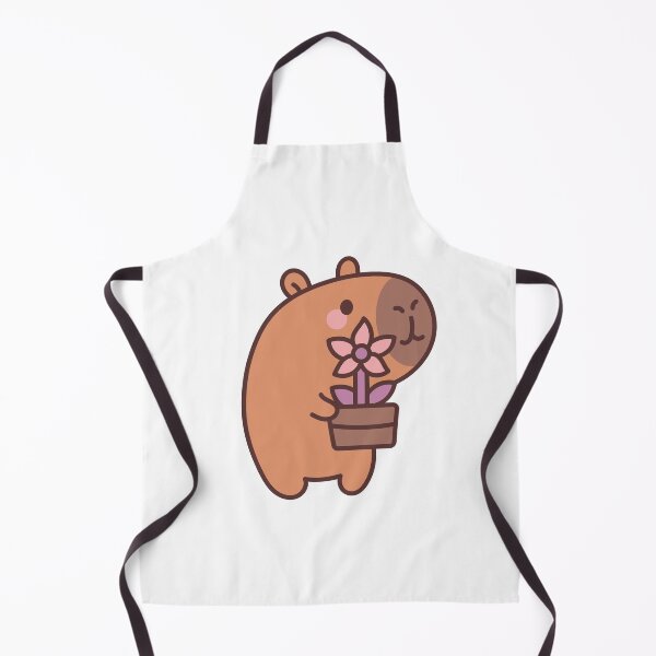 Item preview, Capybara Garden: Kawaii Capybara Design with Pot and Flower for a Touch of Nature designed and sold by Polarisofficial.